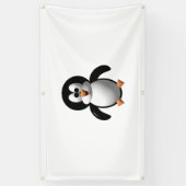 Niedlicher 3-D-Look Perky Pinguin Banner (Vertikal)