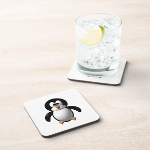 Niedlicher 3-D-Look Perky Pinguin Getränkeuntersetzer