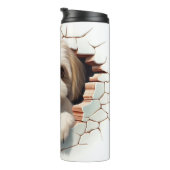 Niedlicher 3-D Shih-tzu-Hund Thermosbecher (Nach rechts gedreht)