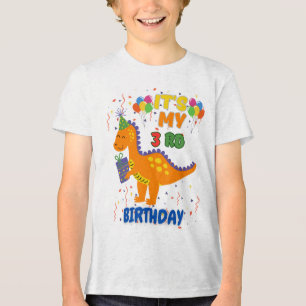 Niedlicher 3. Geburtstag Dinosaur Party T - Shirt 
