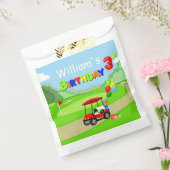 Niedlicher 3. Geburtstag Red Golf Cart Boy's Geschenktütchen (Versiegelt)