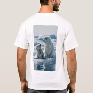 Niedlicher 3D Baby Harp Siegel und Mama Clapping T T-Shirt