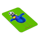 Niedlicher 3d Bird spielt Fußball (editierbar) Magnet (Rechte Seite)