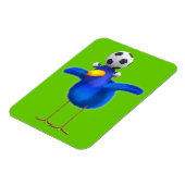 Niedlicher 3d Bird spielt Fußball (editierbar) Magnet (Linke Seite)