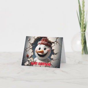 Niedlicher 3D-Snowman Frohe Weihnachten