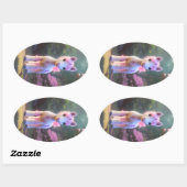 Niedlicher 3D-Spirit-Pony 10 Ovaler Aufkleber (Blatt)