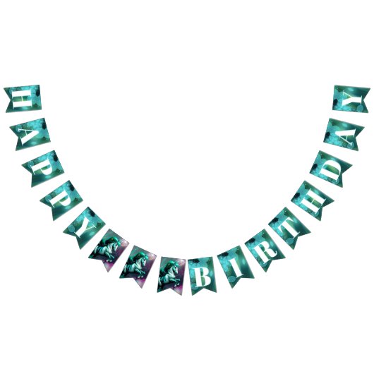 Niedlicher 3d Spirit Pony 24 Happy Birthday Bubble Wimpelkette (Alle)