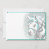 Niedlicher 3D-Spirit Pony 7 Geburtstag Einladung (Rückseite)