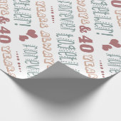 Niedlicher 40. Hochzeitstag Geschenkpapier (Ecke)
