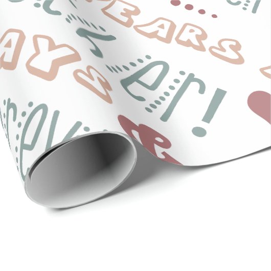 Niedlicher 40. Hochzeitstag Geschenkpapier (Rolleneckpunkt)