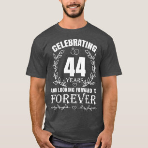 Niedlicher 44. Hochzeitstag für Paare Verheiratet T-Shirt
