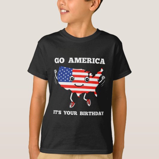 Niedlicher 4. Juli Amerika Patriotischer Spaß T-Shirt (Vorderseite)