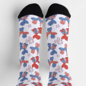Niedlicher 4. Juli Ballon Hunde Socken (Oben)