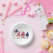 Niedlicher 4. Juli Gnomes & Balloons Matching 7-in Pappteller (Party)