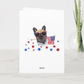 Niedlicher 4. Juli Schnauzer Welpe Einladung (Rückseite)