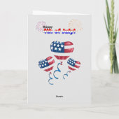 Niedlicher 4. Juli Schnauzer Welpe Feiertagskarte (Rückseite)