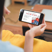 Niedlicher 4. Juli Sommer Custom Einladung