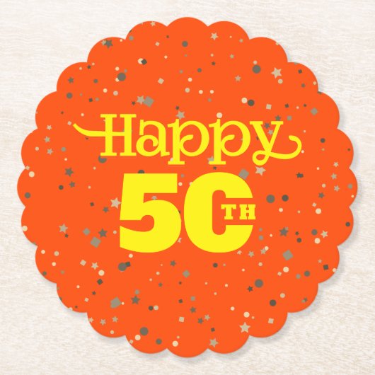 NIEDLICHER 50. Geburtstag Untersetzer (Vorderseite)