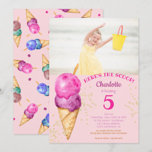 Niedlicher 5. Geburtstag hier ist das Foto aus Sch Einladung