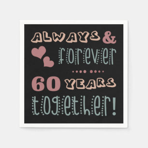 Niedlicher 60. Hochzeitstag Serviette