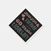 Niedlicher 60. Hochzeitstag Serviette (Ecke)