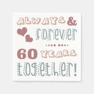 Niedlicher 60. Hochzeitstag Serviette