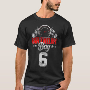 Niedlicher 6. Geburtstag Junge 6 Jahre alter Rennw T-Shirt