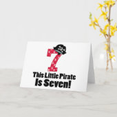 Niedlicher 7. Geburtstag Karte (Gelbe Blume)