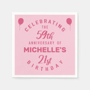 Niedlicher 80. Geburtstag Personalisiert Serviette