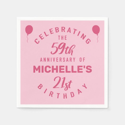 Niedlicher 80. Geburtstag Personalisiert Serviette (Vorderseite)