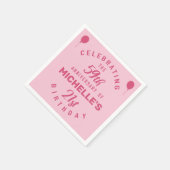 Niedlicher 80. Geburtstag Personalisiert Serviette (Ecke)