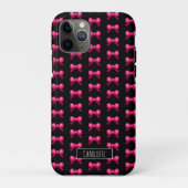 Niedlicher 8-Bit-rosa Bow-Krawatte-Multifunktionsl Case-Mate iPhone Hülle (Rückseite)