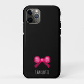Niedlicher 8-Bit-Rosa-Bow-Krawatte-Multifunktionsl Case-Mate iPhone Hülle (Rückseite)