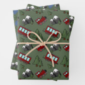 Niedlicher Abenteuerzug Geschenkpapier Set (Beispiel)