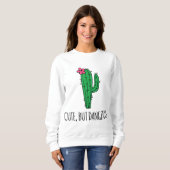Niedlicher, aber gefährlicher Funny Funny Cactus P Sweatshirt (Vorne ganz)