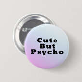Niedlicher aber psychischer PastellGoth Knopf Button (Vorne & Hinten)