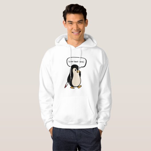 Niedlicher, aber schelender Pinguin Hoodie (Vorne ganz)