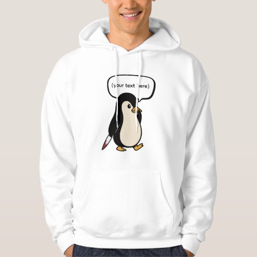 Niedlicher, aber schelender Pinguin Hoodie (Vorderseite)