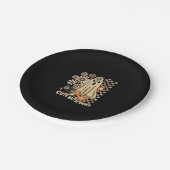 Niedlicher, aber Spooky Funny Floral Halloween Gho Pappteller (Schrägansicht)