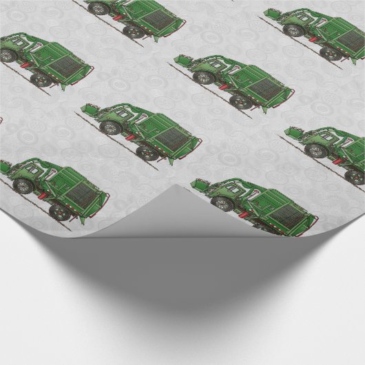 Niedlicher Abfall-LKW-Abfall-LKW Geschenkpapier (Ecke)