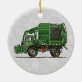 Niedlicher Abfall-LKW-Abfall-LKW Keramik Ornament (Hinten)