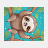 Niedlicher Abfluss in einer Baumdarstellung Fleecedecke (Vorderseite (Horizontal))