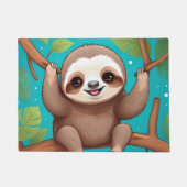 Niedlicher Abfluss in einer Baumdarstellung Fußmatte (Vorderseite)