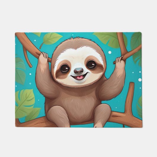 Niedlicher Abfluss in einer Baumdarstellung Fußmatte (Vorderseite)