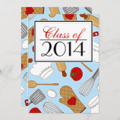 Niedlicher Abschluss der Kochschule Einladung (Vorne/Hinten)