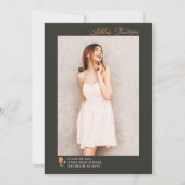 Niedlicher Abschluss der Orangen-Wildblume Einladung (Rückseite)