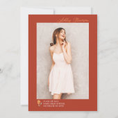 Niedlicher Abschluss der Orangen-Wildblume Einladung (Rückseite)