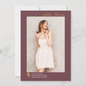 Niedlicher Abschluss der Orangen-Wildblume Einladung (Rückseite)