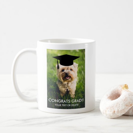 Niedlicher Abschluss Geschenk Funny Dog Lover Cust Kaffeetasse (Mit Donut)
