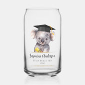 Niedlicher Abschluss Koala personalisiert Dosenglas (Vorderseite)
